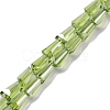Transparent Electroplate Glass Beads Strands EGLA-H107-02A-PL05-1