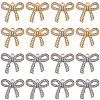 24Pcs 2 Colors Alloy Rhinestone Pendants ALRI-SC0001-46-1