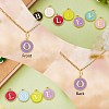 120Pcs 12 Colors Golden Plated Alloy Charms ENAM-SZ0001-64O-8