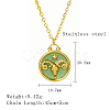 304 Stainless Steel Enamel Constellation Pendant Necklaces DJ0261-2-1-1