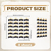 8Pcs Retro Hot Stamping Paper Photo Corner Self-Adhesive Stickers AJEW-LP0002-23-2
