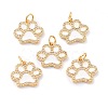 Real 18K Gold Plated Brass Micro Pave Cubic Zirconia Charms ZIRC-L100-085G-09-1