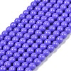 Painted Glass Bead Strands X-DGLA-S071-8mm-B41-4