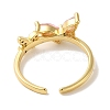 Rack Plating Brass Micro Pave Cubic Zirconia Cuff Ring RJEW-P104-10G-3