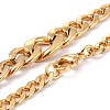 Men's PVD Vacuum Plating 304 Stainless Steel Graduated Cuban Link Chain Necklaces & Bracelets Jewelry Sets SJEW-I207-01G-4