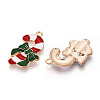 Christmas Theme Alloy Enamel Pendants ENAM-N056-403C-2