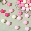 Rubberized Style Imitated Silicone Acrylic Beads MACR-PA0001-06A-01-7