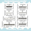80Pcs 8 Styles Tibetan Style Alloy Chandelier Component Links FIND-GO0003-54-2