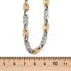 201 Stainless Steel 8 & Oval Link Chain Necklaces for Women NJEW-B143-03GP-5