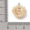 Brass Micro Pave Clear Cubic Zirconia Pendants CU-CBA7960-12G-3