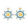 Ocean Alloy Enamel Pendants ENAM-B041-01L-1