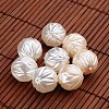 Oval with Flower Acrylic Imitation Pearl Beads X-OACR-O002-3791-1