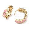 Star Real 18K Gold Plated Brass Hoop Earrings EJEW-L268-013G-04-2