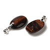 Dyed & Heated Natural Red Tiger Eye Pendants G-Z055-03P-20-2