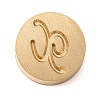Golden Tone Brass Letter Stamps KK-R005-01X-1