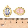 Rack Plating Brass & Shell Pendants KK-I357-05G-3