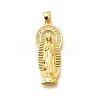 Religion Themed Rack Plating Brass Micro Pave Cubic Zirconia Pendants KK-L226-007G-24-1