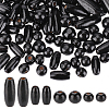 480Pcs 4 Style Dyed Natural Wood Beads WOOD-PH0002-42-1