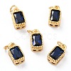 Real 18K Gold Plated Brass Inlaid Cubic Zirconia Charms X-ZIRC-L100-075G-05-1