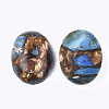 Assembled Synthetic Imperial Jasper and Bronzite  Cabochons G-S329-080C-2