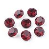 Pointed Back & Back Plated Glass Rhinestone Cabochons RGLA-J012-10mm-208-1