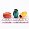Mixed Lead Free Oval Natural Wood Beads X-WOOD-S619-M-LF-4