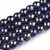 Electroplate Transparent Glass Beads Strands GLAA-T032-T8mm-AB03-1