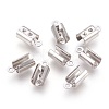 Tarnish Resistant 304 Stainless Steel Folding Crimp Ends STAS-P207-03P-A-1