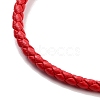 Braided Round Imitation Leather Bracelets Making BJEW-H610-01P-4