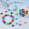 150Pcs Opaque Acrylic Beads OACR-DC0001-55-4