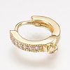 Brass Huggie Hoop Earring Findings X-KK-L152-20-2