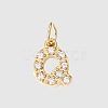 Stainless Steel Cubic Zirconia Pendants with Jump Rings X-FIND-PW0024-08Q-1