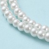 Baking Paint Pearlized Glass Pearl Round Bead Strands X-HY-Q003-4mm-01-4