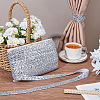 Polyester with PVC Paillette Lace Trim Ribbon OCOR-WH0101-91B-4