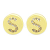Brass Micro Pave Clear Cubic Zirconia Beads KK-T030-LA843-SX3-1