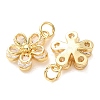 Brass Micro Pave Clear Cubic Zirconia Charms CU-E003-10G-A-2
