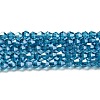 Transparent Electroplate Glass Beads Strands EGLA-A039-T4mm-A01-1