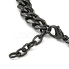 304 Stainless Steel & Natural Howlite Polygon Link Bracelets for Women BJEW-G717-16B-01-3