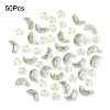 50Pcs 2 Styles Electroplate Glass Beads EGLA-YW0005-03D-1
