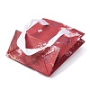 Flower Oil Painting Print Rectangle Paper Gift Storage Bags with Ribbon Handles ABAG-A011-01E-3