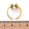 304 Stainless Steel Open Cuff Rings for Women RJEW-M060-01G-08-5