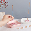 CRASPIRE 2Pcs Square Handmade Porcelain Jewelry Plate & 2Pcs Sakura Flower Ceramic Incense Burners AJEW-CP0005-53-3