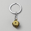 Zinc Alloy Dice Keychains AJEW-WH0504-77AB-1