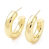 Rack Plating Brass Arch Stud Earrings X-EJEW-B027-07G-03-1