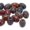 15Pcs Natural Indian Agate European Beads G-SP0001-46-1