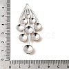Two Tone 304 Stainless Steel Big Pendants STAS-B120-01GP-03-3