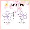 50Pcs Hollow Spray Painted Alloy Pendants FIND-SC0012-27D-2