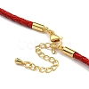 Leather Braided Cord Link Bracelets MAK-K022-01G-10-3