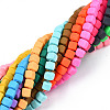 Handmade Polymer Clay Beads Strands X-CLAY-S092-78-2
