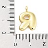 Rack Plating Brass Balloon Letter Pendants KK-C050-01G-R-3